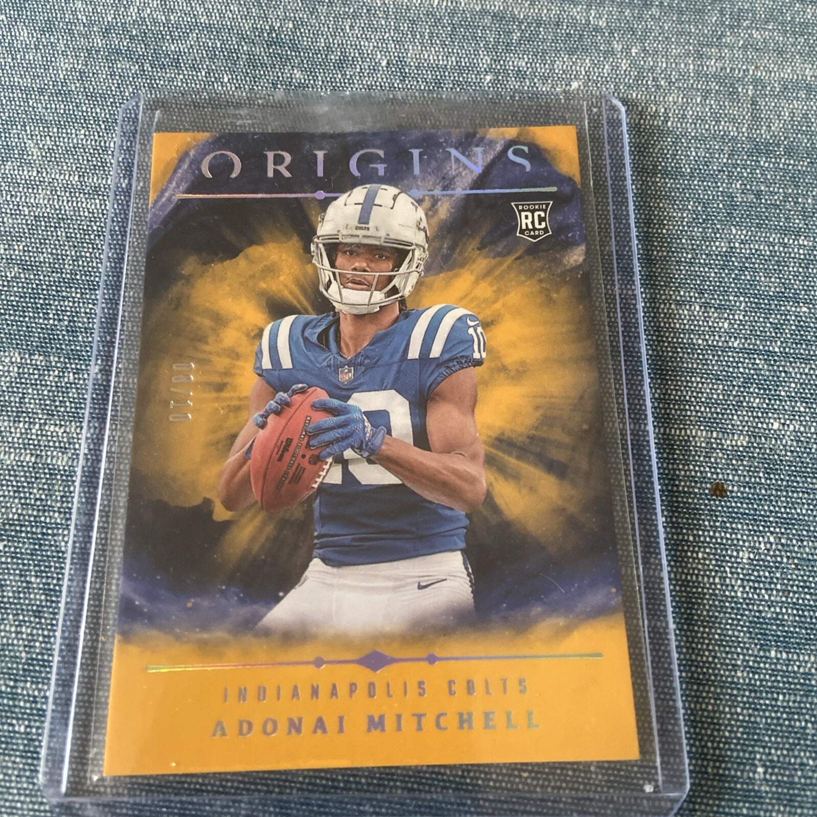2024 Panini Origins - Rookies Gold #108 Adonai Mitchell /10 (RC)