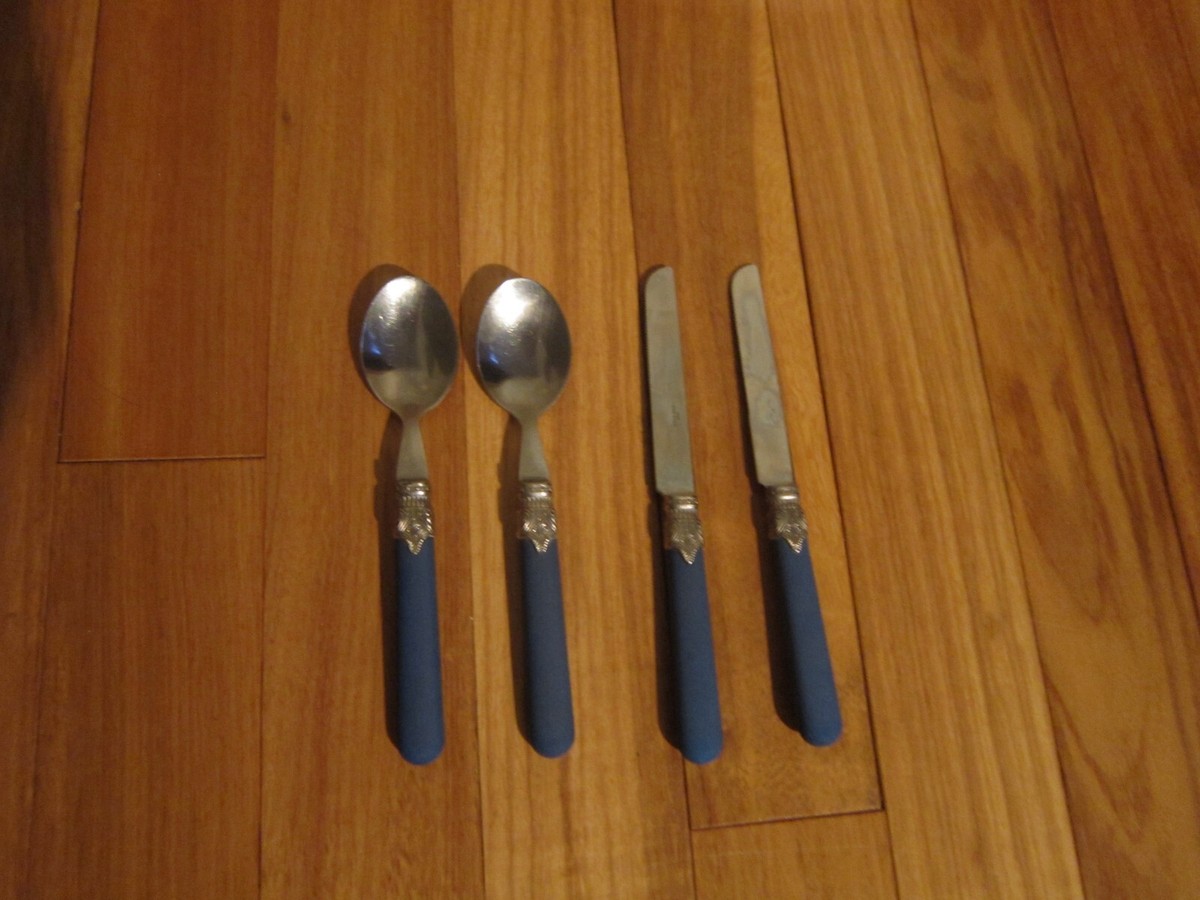 4 INOX EME Italy Flatware NAPOLEON (BLUE) 18/10 Stainless