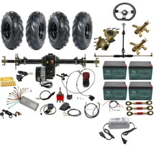 34" Rear Axle Kit 1000W Differential Motor 6" Wheels DIY PARTS Golf Go kart ATV