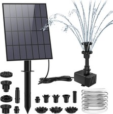 3.5W Solar Fountain Pump, Upgrade DIY Solar Panel Fountain with 4.9FT Water Pipe