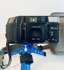 Fuji DL-400 TELE QD 35mm Drop-in Loading Point  Shoot Camera-Untested
