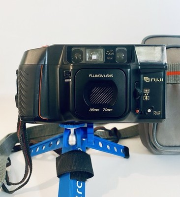 Fuji DL-400 TELE QD 35mm Drop-in Loading Point & Shoot Camera-Untested