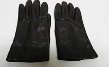 Marked GENUINE LEATHER LADIES GLOVES Size-7 or 'M" FULLY LINED DARK BROWN VTG