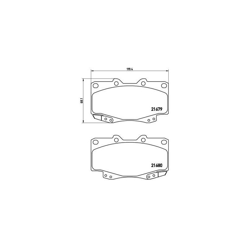 BREMBO P 83 069 Brake Pads Set Front for Toyota Hilux Fortuner