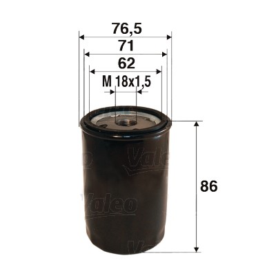 586058 ENGINE OIL FILTER VALEO FOR VAUXHALL ASTRA IV,ASTRA V,ZAFIRA I,ZAFIRA II - Picture 2 of 4