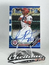 2019 Bowman Chrome 1st Blue Mojo #CPS-IP Israel Pineda Auto #d /150 Nationals SP