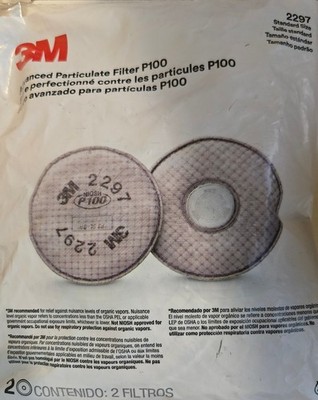 2 Pack 3M Advanced Particulate Filter 2297, P100