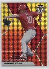 2021 Panini Mosaic Choice Fusion Red & Yellow Prizm 50/64 Aaron Nola #40 0c2
