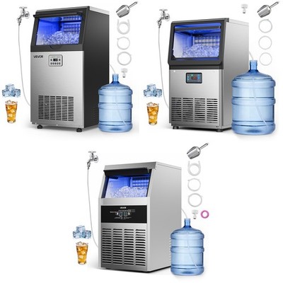VEVOR Commercial Ice Maker 90/120/130/150/265/440 lbs/24h Ice Cube Machine Bar