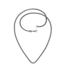 Unisex Real 18K White Gold Filled 4mm chunky 16-32 inch Round Box Chain Necklace