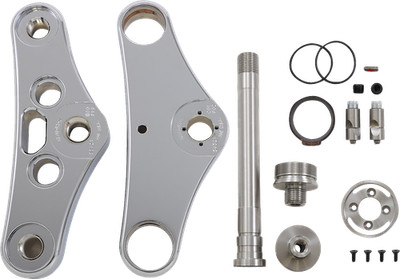 Hawg Halters Inc 3° Triple Tree Kit - 49mm Fork Tubes, Chrome