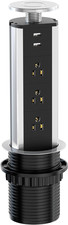 Pop up Electrical Outlet for Countertop, Recessed Power Strip with 3 AC Outlet