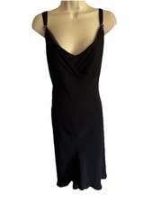 Evan Picone vintage Black Evening Dress Gown Elegant Straps Lined Back zip 14