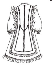 SEWING PATTERN fits 13-14 " DOLL DRESS Victorian French Little Darling 33