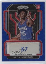 2021-22 Panini Prizm Rookie Signatures Blue Wave Keon Johnson #RS-KJO Auto 8d9