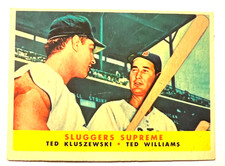 1958 Topps #321 Sluggers Supreme TED WILLIAMS Boston Red Sox VG/EX