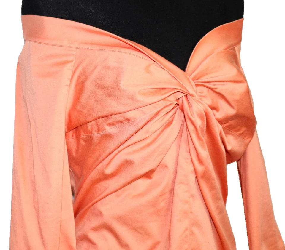 Magaschoni 原装晚装时尚露肩衬衫全拉链背面尺寸 12 — 第 4/4 张图片