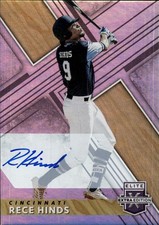2019 Panini Elite Extra Edition Opti-Chrome Signatures Holo #49 Rece Hinds Reds