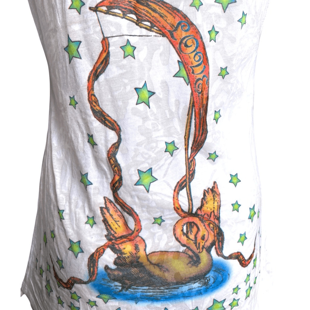 butterfly dropout cyber graphic burnout top View 6