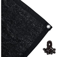 90% Shade Fabric 12' x 12' Sun Shade Cloth with Grommets for Pergola Cover Ca...