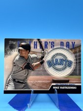 2023 Topps #FD-MY Mike Yastrzemski Father's Day Team Patches Black #/299