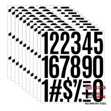240 PCS Number Stickers, 3", Peel  Stick Mailbox Number Pack, 3 Inch Black, 3"