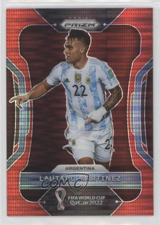 2022 Panini Prizm World Cup Qatar Breakaway Red 71/99 Lautaro Martinez #5 0e3u