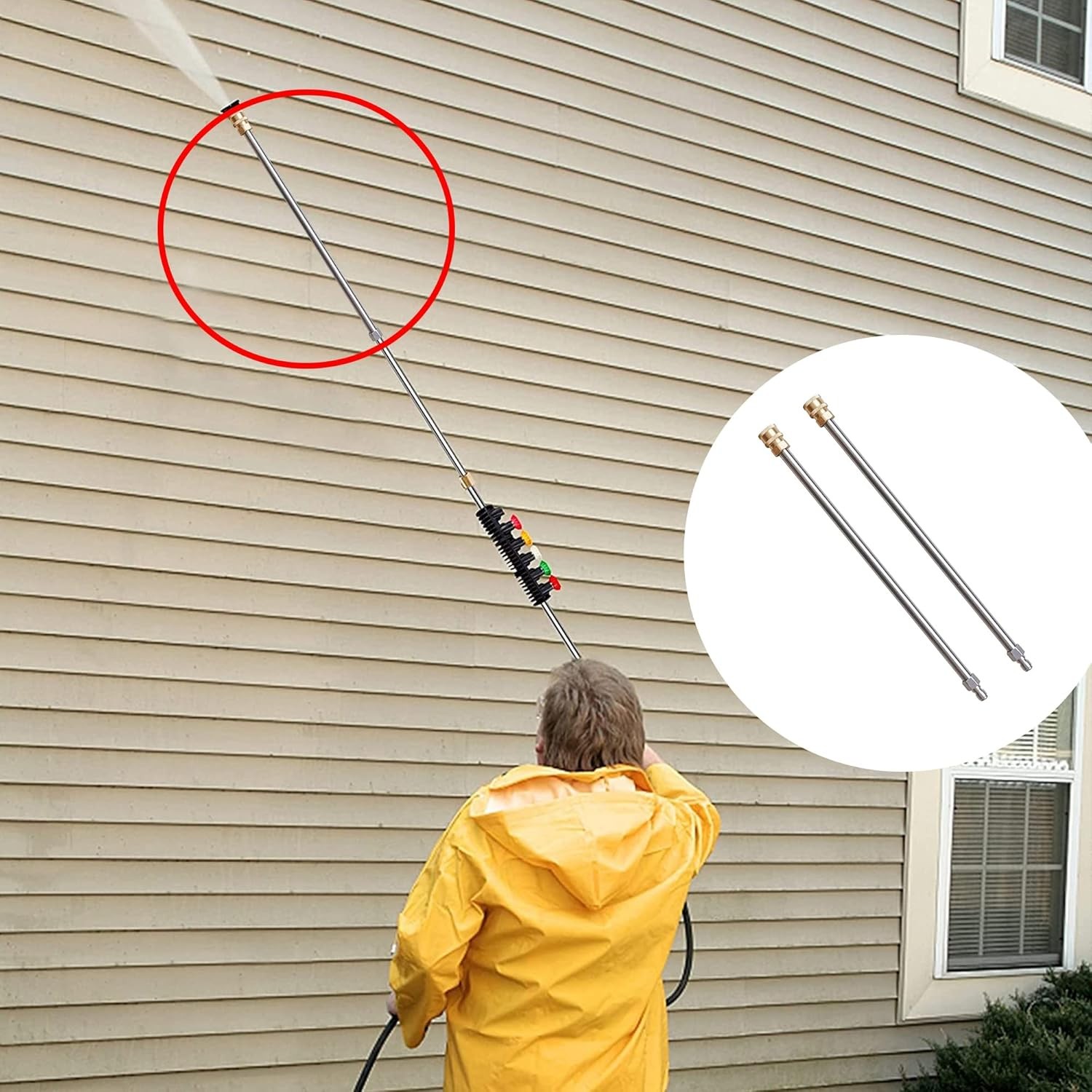 Pressure Washer Extension Wand, 17 Inch Stainless Steel, Power Lance, 2 Pack