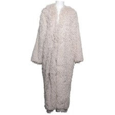 H&M, Wintermantel, Damen, Größe: M, Beige, Polyester, Einfarbig, Plüsch #gSM