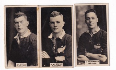 Three 1928 NEW ZEALAND RUGBY FOOTBALLERS * TARANAKI * ALF KIVELL HARRY BROWN +