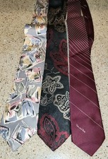 3 Vintage 90s Oscar De La Renta Necktie Neck Tie MADE IN USA