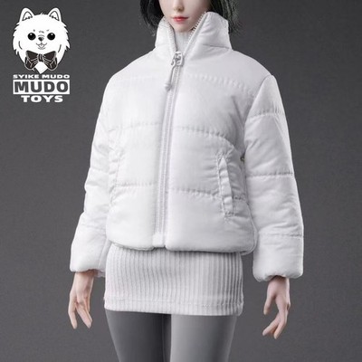 Mudo Toys 1/12 CTC-013 White Down Jacket Coat F 12'' Woman Action Figure Body Toy