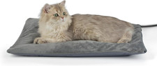 Outdoor Heated Cat Bed, Soft Pet Heating Pad with Steel-Wrapped Cord, outside Pe