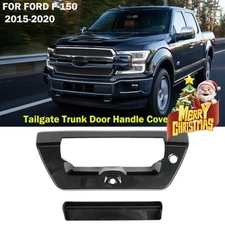 Tailgate Door Handle Cover Trim Bezel for Ford F150 2015-2020 Black Accessories