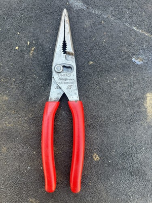 #ad Snap on 9quot; Talon Grip Long Nose Slip Joint Pliers Red LN47ACF RED Pre owned $52.00