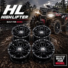 POLARIS SPORTSMAN 500 12" HL3 BLK ALUMINUM ATV / UTV WHEELS ( SET 4 ) POL3CA