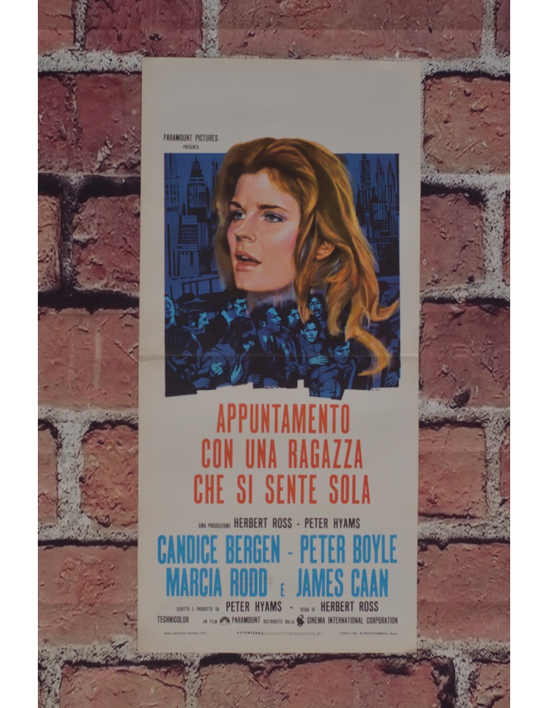 Locandina originale film Appuntamento con una ragazza che si sente sola (1972) - Regia di Herbert Ross