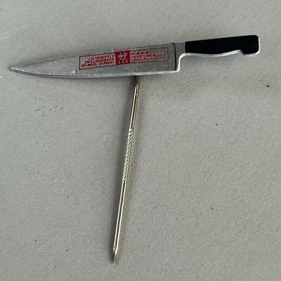 Vintage J.A. Henckels Advertising Stick Pin Butcher Knife Solingen Germany