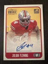 2021 Julian Fleming Onyx Vintage College Authenticated Auto Blue Ink /400 #CAJF