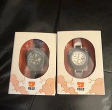 CASIO Saunauhr 2er Set SAN-100H-7BJR Schwarz und SAN-100H-1BJR Orange