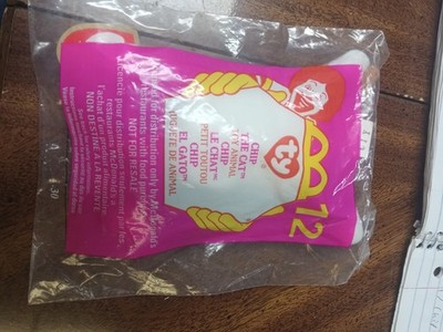 1999 McDonalds Chip the Cat #12 Hapy Meal Beanie Baby Toy