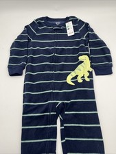 Carter's Boys One-Piece Fleece Zipper Long Sleeve Footie Pajama 3T Dino