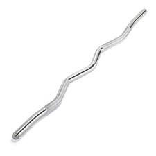 Barre de Musculation Curling EZ 95 cm 4,6 kg Acier Chromé d'Haltères Poids
