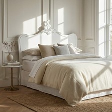 French Style White 5ft King Size Shabby Chic Freestanding Headboard