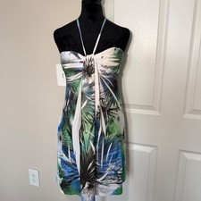 Women's VANITY VTG 90s Swim Cover Up Dress Grunge 2000s Bikini Strapless SZ M