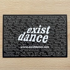Exist Dance Records Promo Postcard 2001 West Coast US Tom Chasteen Mike Kandel