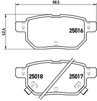 2X Brembo Bremsbelagsatz, Scheibenbremse P 83 133 FüR Aston Martin Lexus Toyota