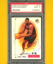 1998 SP Authentic - Nazr Mohammed (RC) Rookie F/X /3500 #117 PSA 9