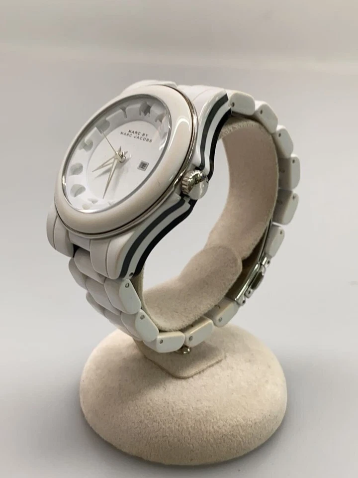 Reloj MARC BY MARC JACOBS MBM4565 Cuarzo Analógico Blanco Acero Inoxidable Excelente Foto 2 de 4