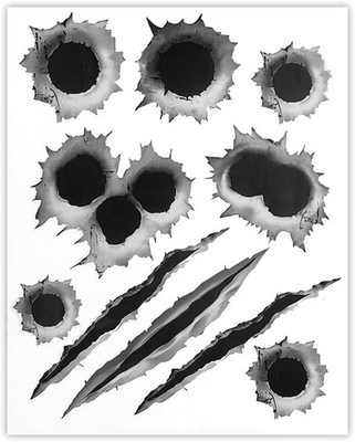 3d Bullet Hole Car Sticker, Ultra-realistic Fake Auto Body Scra Color: Style B